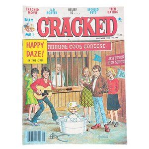 Vintage 1982 Cracked Magazine No. 189 Happy Days Collectible Comedy Satire Comic